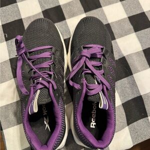 Reebok Women's Black and Purple Sneakers